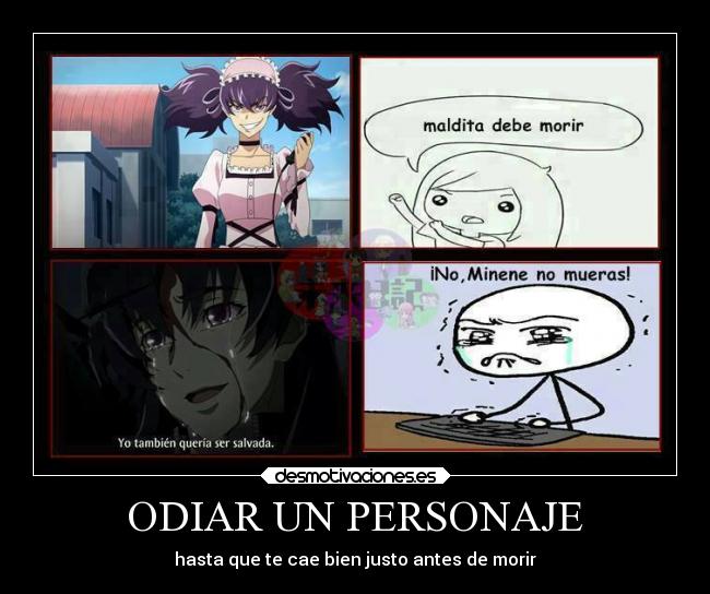 ODIAR UN PERSONAJE - 