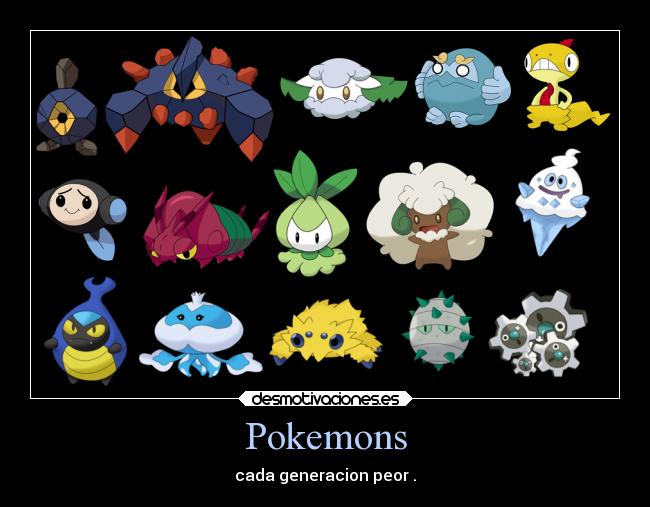 Pokemons - cada generacion peor .