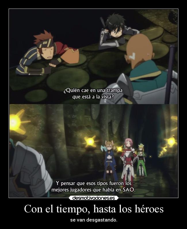 carteles anime raptorhunters harukaze manga otaku sao sword art online kirito klein heroes tiempo desmotivaciones