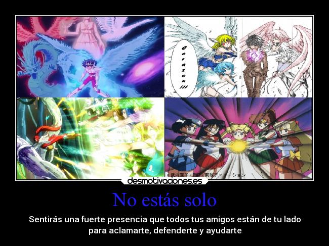 carteles anime saint seiya caballeros del zodiaco sora otoshimono fairy tail sailor moon desmotivaciones