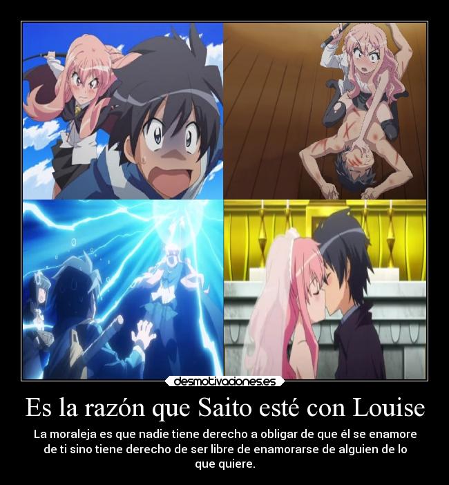 carteles anime zero tsukaima louise henrietta siesta saito hiraga final desmotivaciones