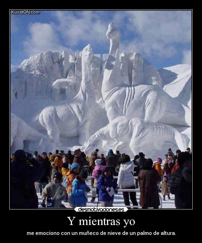 carteles arte nieve escultura desmotivaciones