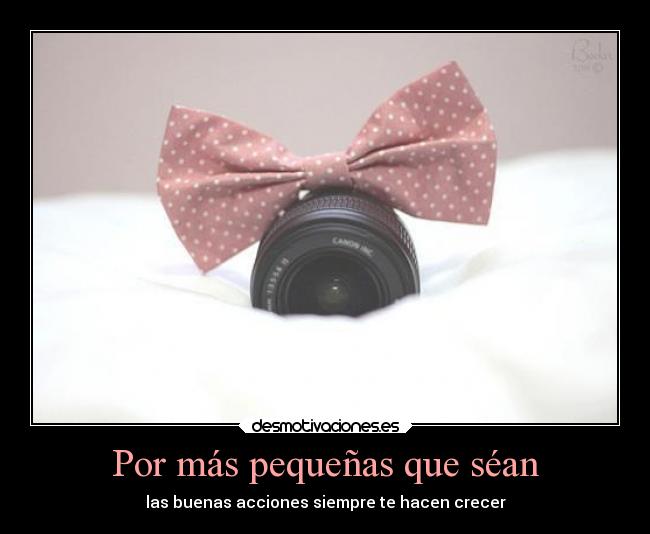 Por más pequeñas que séan - 