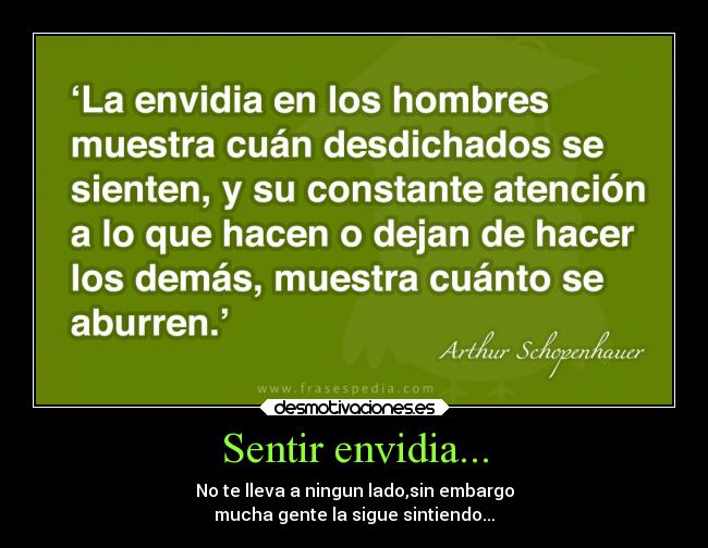 Sentir envidia... - 