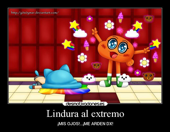 carteles chiste series amazing world gumball cartoon network darwin lindura extremo kawaii chibi desmotivaciones