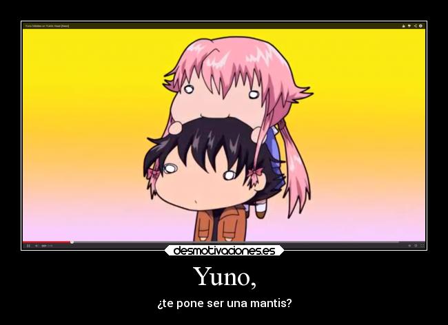 Yuno, - ¿te pone ser una mantis?