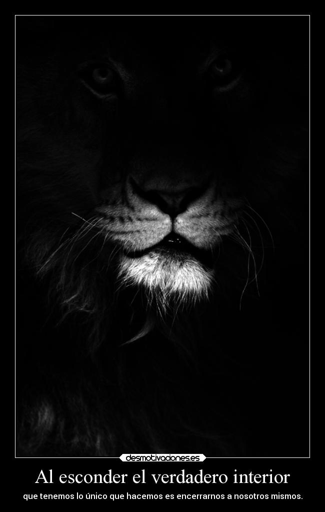 Al esconder el verdadero interior - 