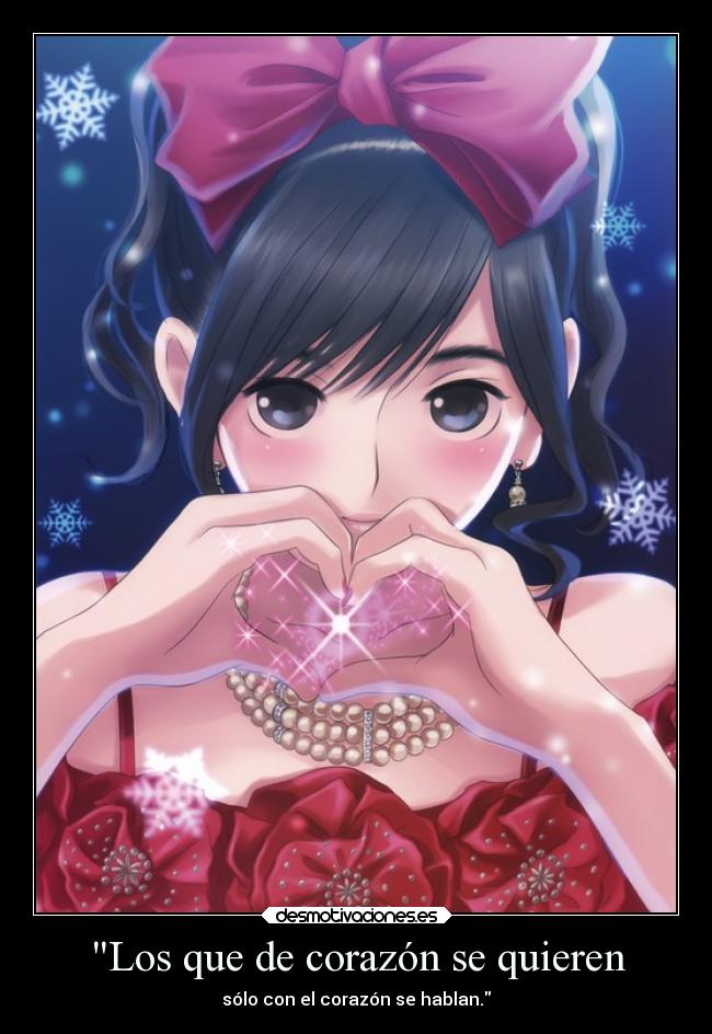 carteles corazon corazon amor anime desmotivaciones