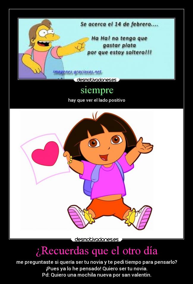 ¿Recuerdas que el otro día -