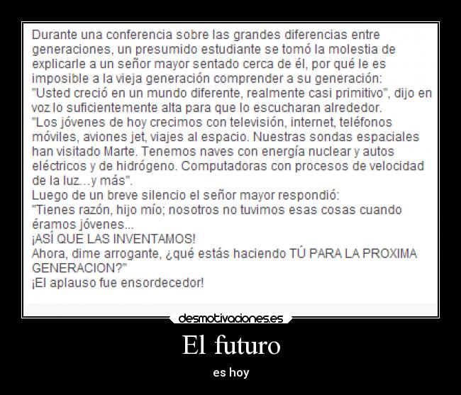 El futuro - es hoy