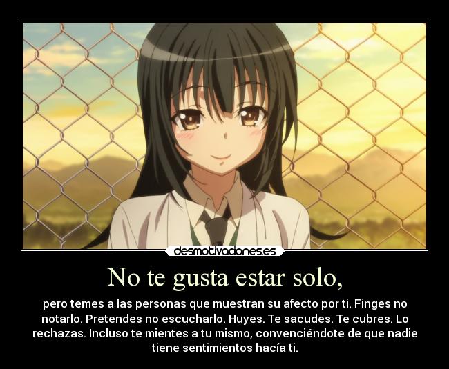 No te gusta estar solo, -