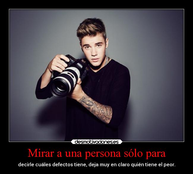 Mirar a una persona sólo para -