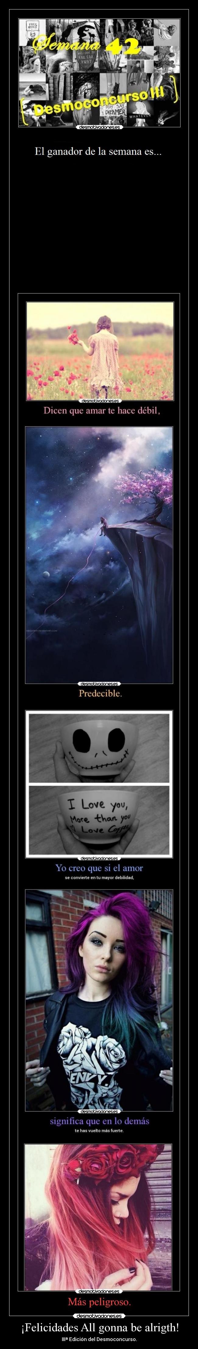 ¡Felicidades All gonna be alrigth! - IIIª Edición del Desmoconcurso.