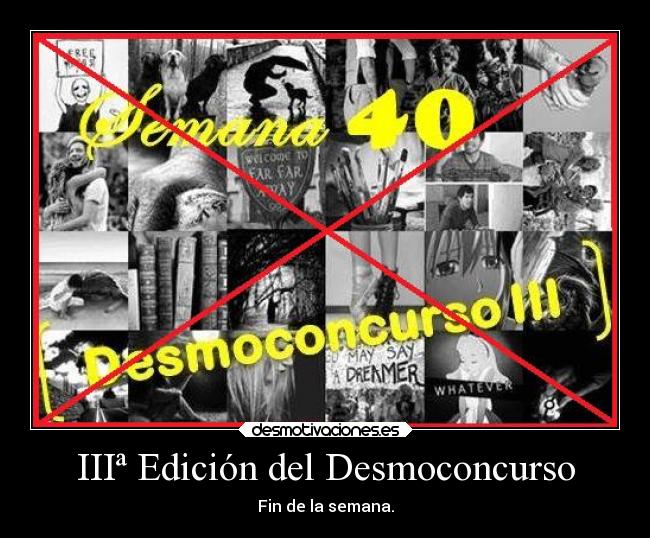 IIIª Edición del Desmoconcurso - Fin de la semana.