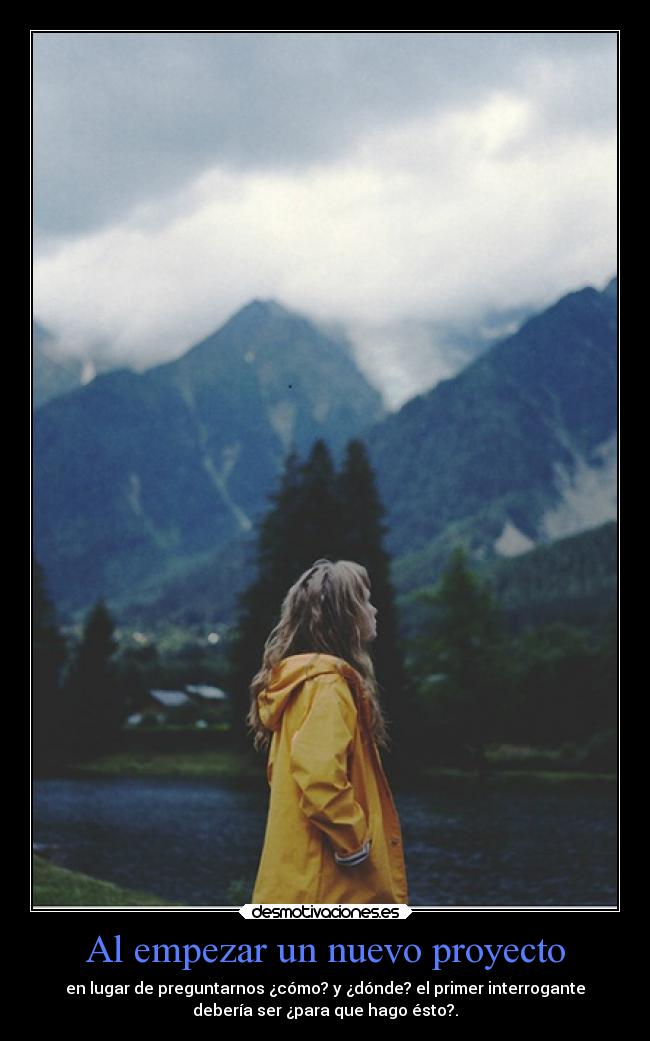 Al empezar un nuevo proyecto -