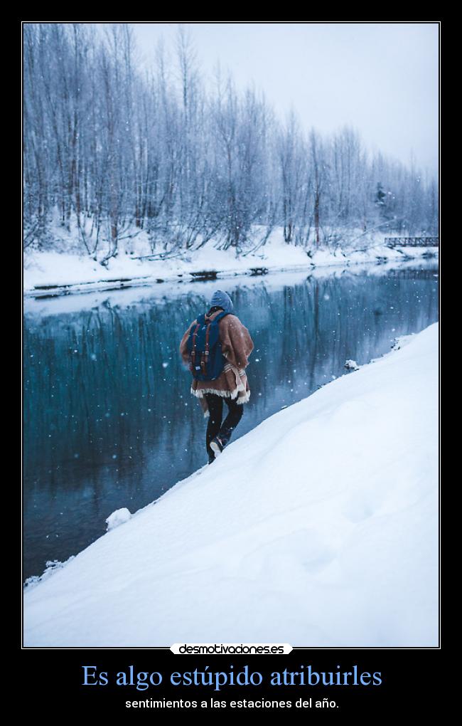 carteles desmotivaciones estupido estaciones del ano invierno kendizzzle desmotivaciones