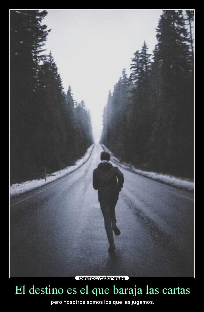 El destino es el que baraja las cartas -