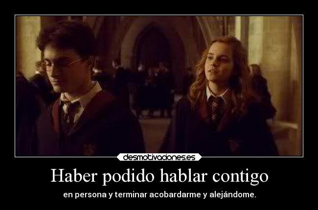 Haber podido hablar contigo -