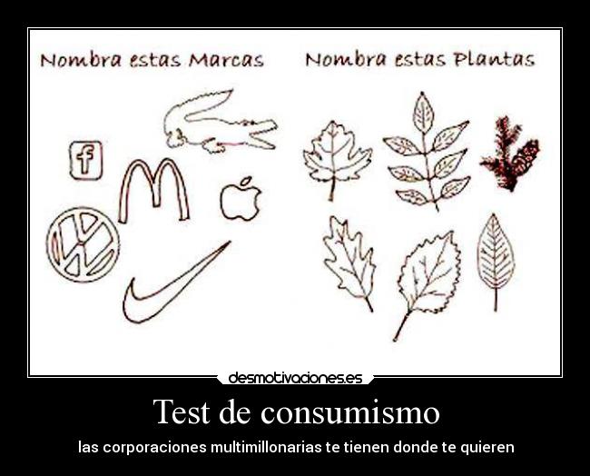 Test de consumismo - las corporaciones multimillonarias te tienen donde te quieren