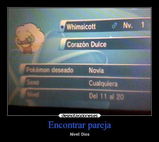 Encontrar pareja - Nivel: Dios