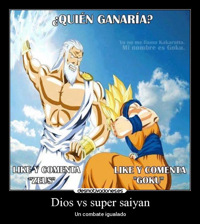 Dios vs super saiyan - Un combate igualado