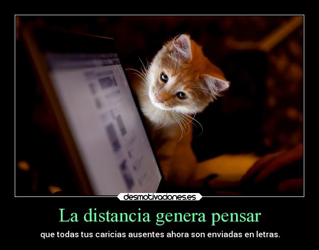 La distancia genera pensar -