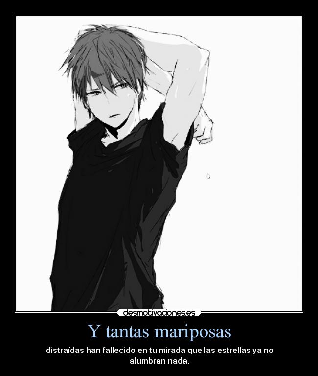Y tantas mariposas - distraídas han fallecido en tu mirada que las estrellas ya no
alumbran nada.