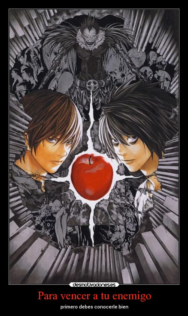 carteles enemigo anime death note desmotivaciones