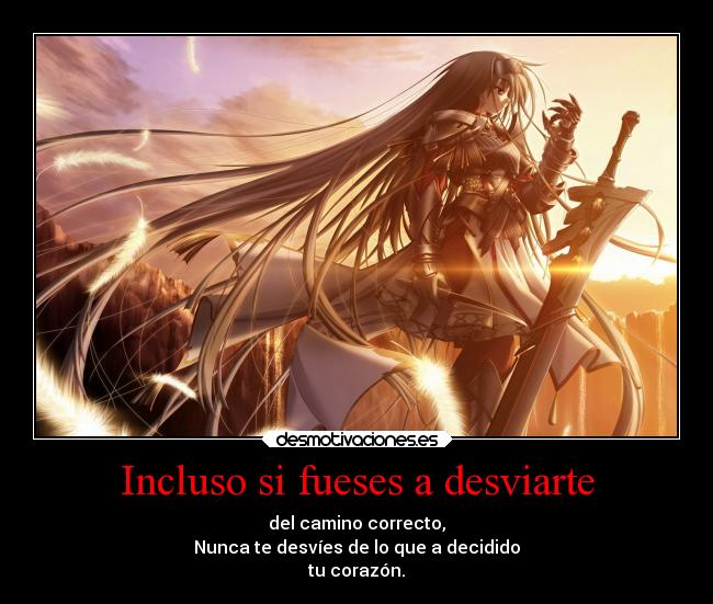 Incluso si fueses a desviarte - 