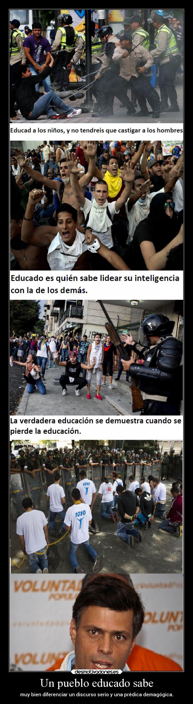 Un pueblo educado sabe -