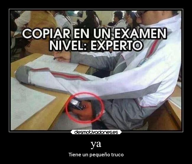 ya - Tiene un pequeño truco