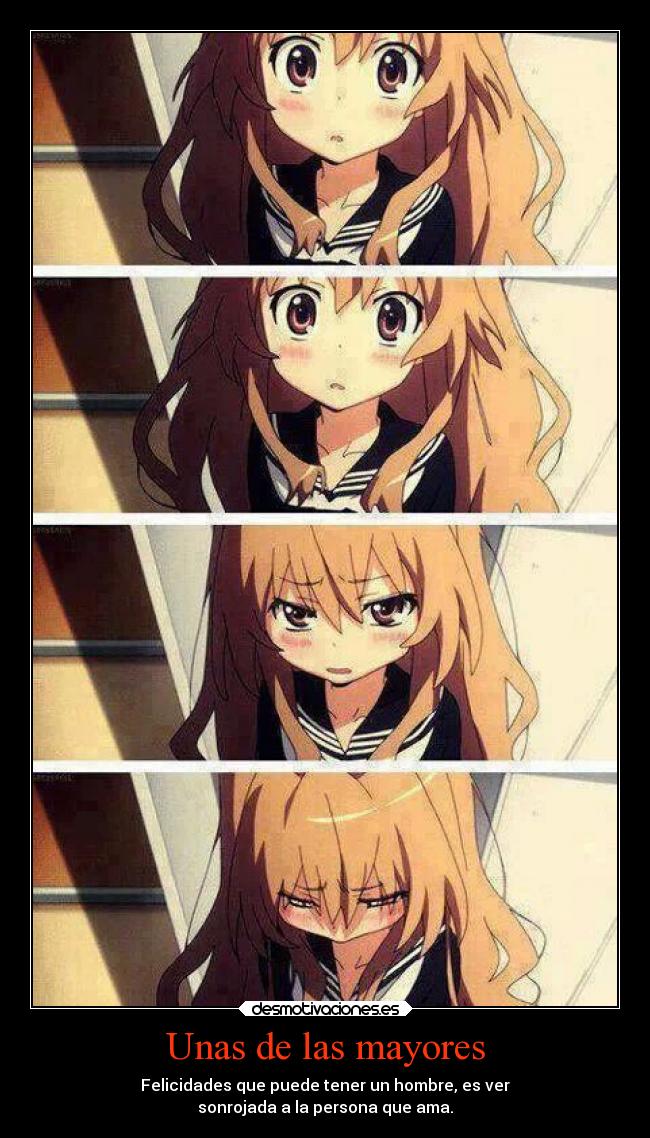 carteles felicidad amor anime sonrojada novia hombre fatima querer desmotivaciones