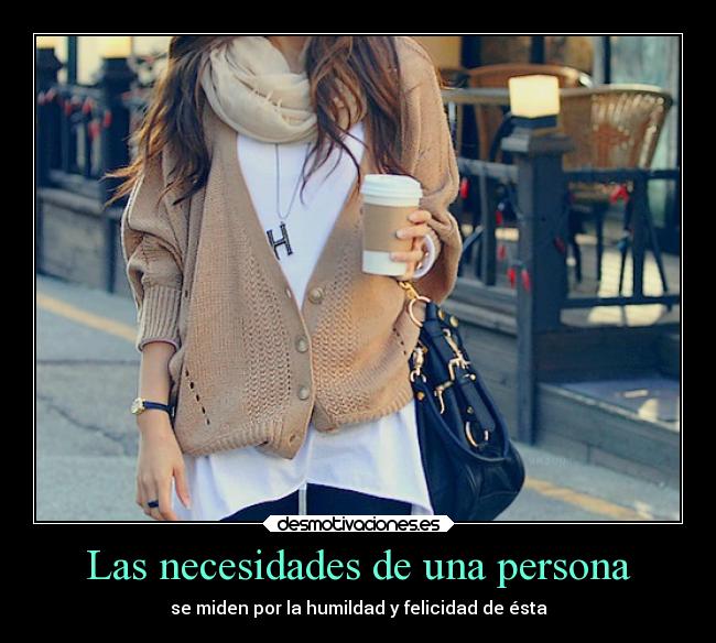 Las necesidades de una persona -