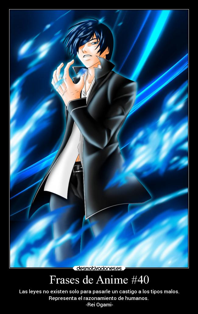 carteles frases anime anime code breaker rei ogami frase desmotivaciones