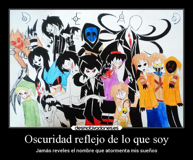carteles frases creepypasta jeff nina the killer zalgo thanatos tails doll slenderman ben refranes metaforas desmotivaciones