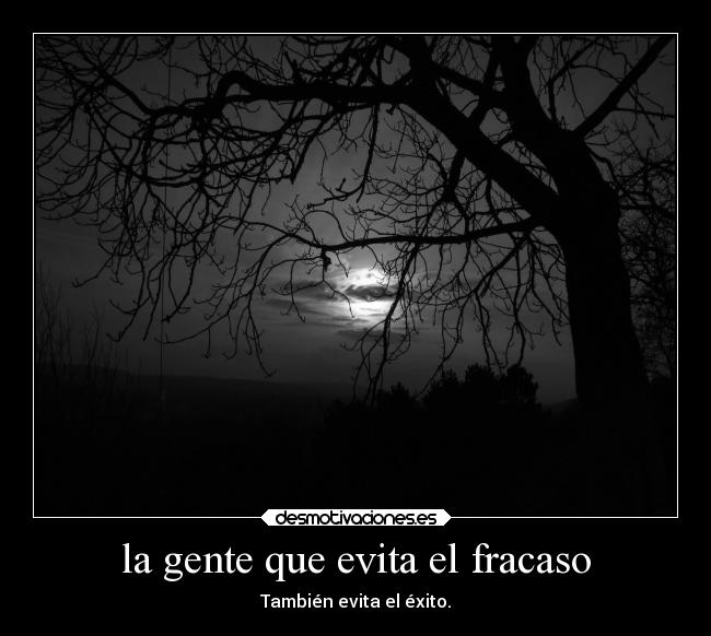 la gente que evita el fracaso - También evita el éxito.