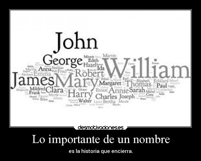 Lo importante de un nombre - 
