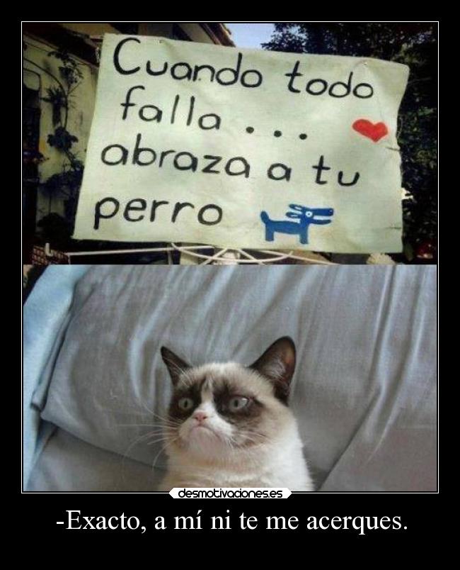 -Exacto, a mí ni te me acerques. -