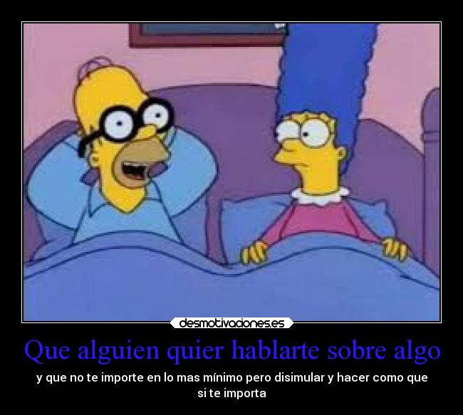 Que alguien quier hablarte sobre algo - 