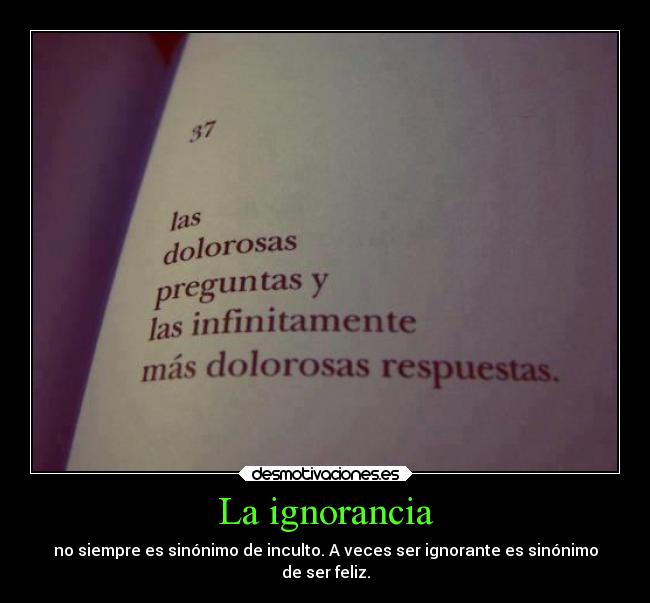 La ignorancia -