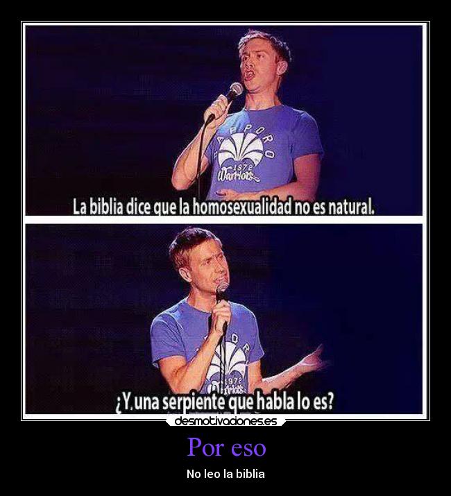 Por eso - No leo la biblia