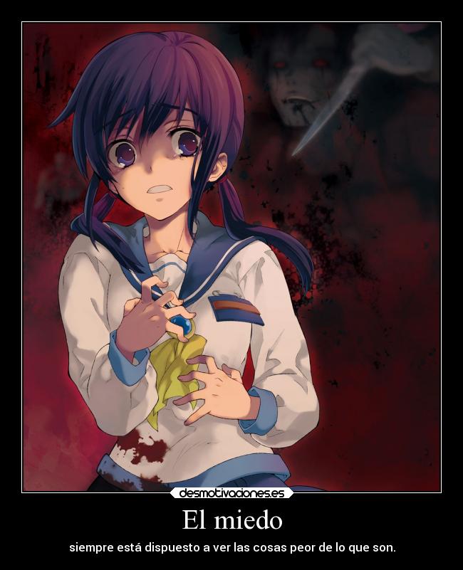 carteles miedo anime corpse party ayumi shinozaki desmotivaciones