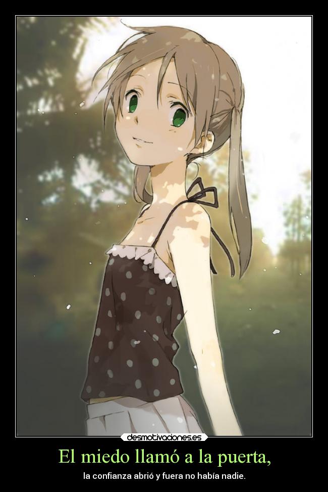 El miedo llamó a la puerta, - 