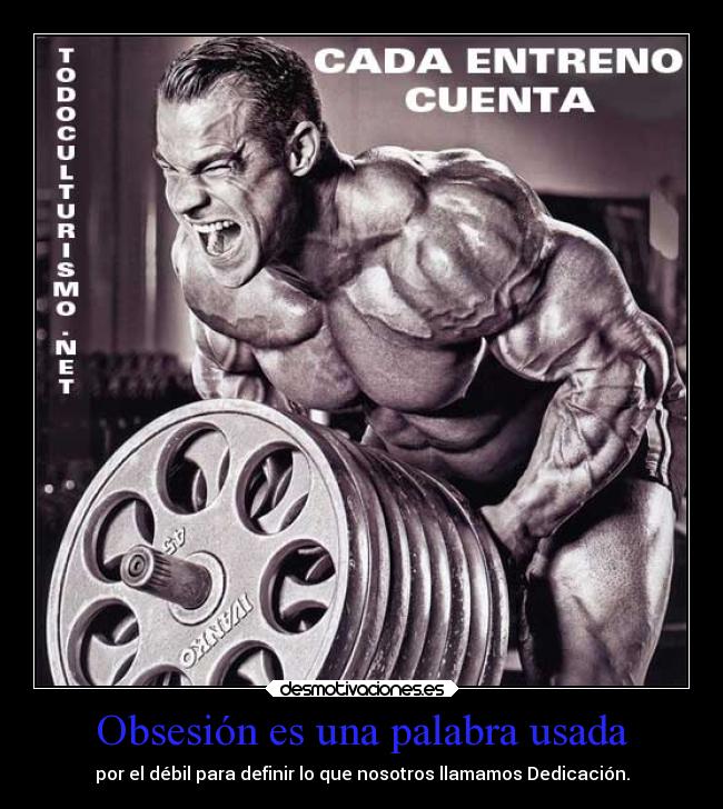 Obsesión es una palabra usada - por el débil para definir lo que nosotros llamamos Dedicación.