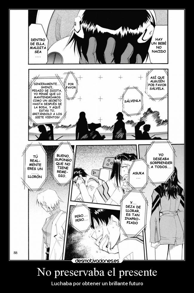 carteles muerte elbuskador1 retake shinji asuka bebe evangelion desmotivaciones