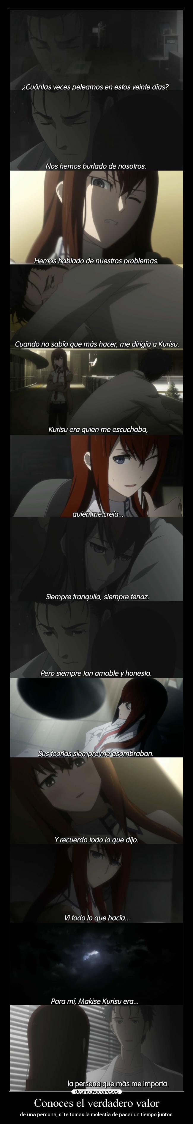 Conoces el verdadero valor -