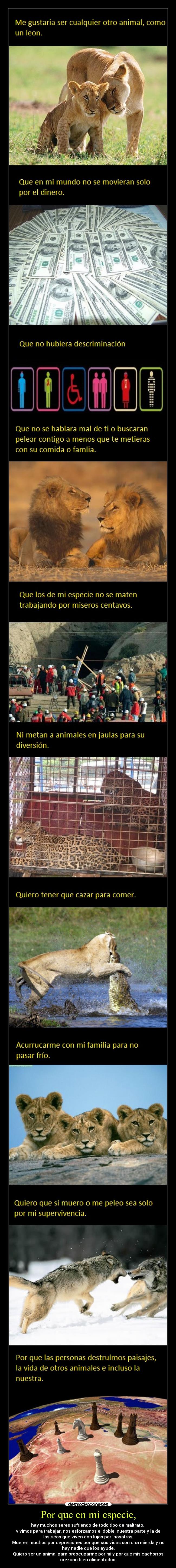 Por que en mi especie, - 