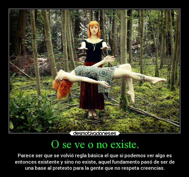 O se ve o no existe. -