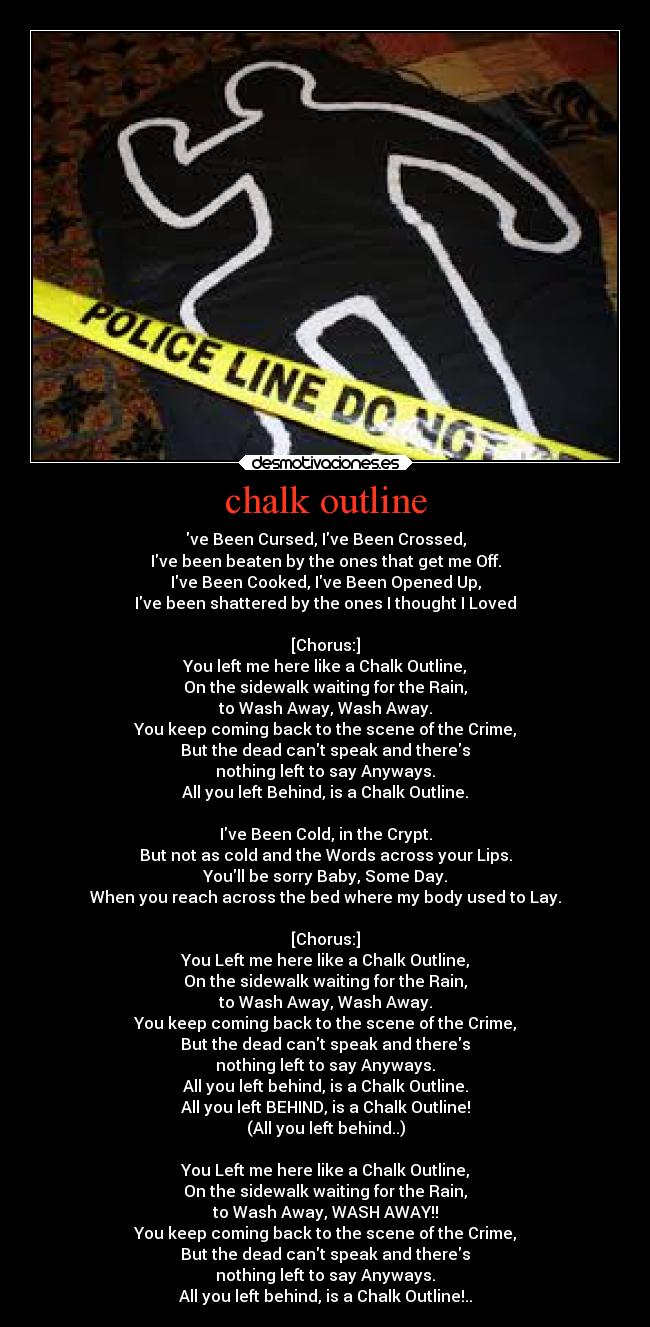 carteles musica three days grace chalk outline desmotivaciones