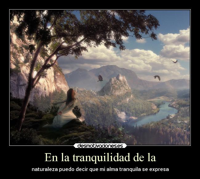 En la tranquilidad de la - 